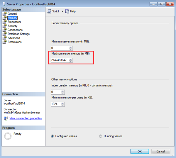 The Maximum Server Memory Setting is by default always configured wrong!