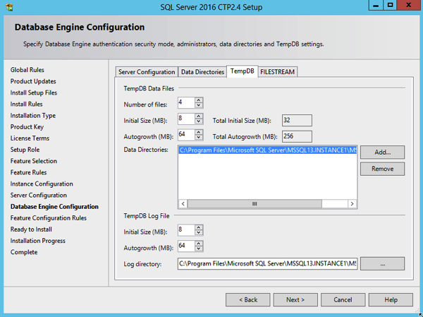 You can specify now multiple TempDb data files during the installation