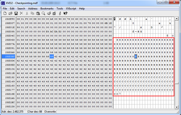 We have uncommitted data in our data file!