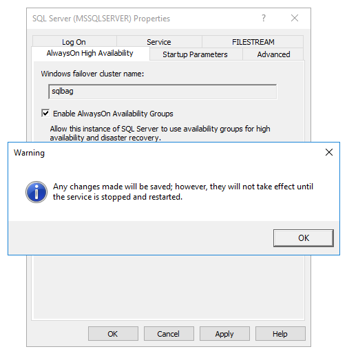 Enabling SQL Server Availability Groups