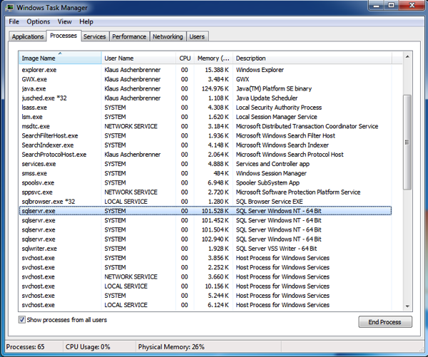 The storage location of the various DMVs/DMFs