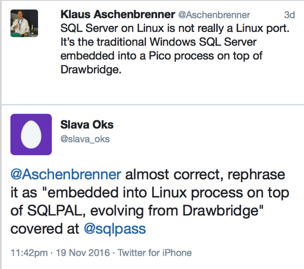 Slava Oks explains the architecture of SQL Server on Linux to me