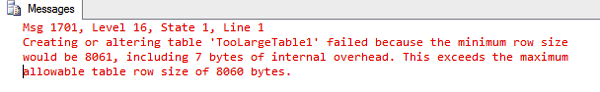 SQL Server can't create a table...