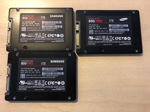 A few new Samsung SSDs...