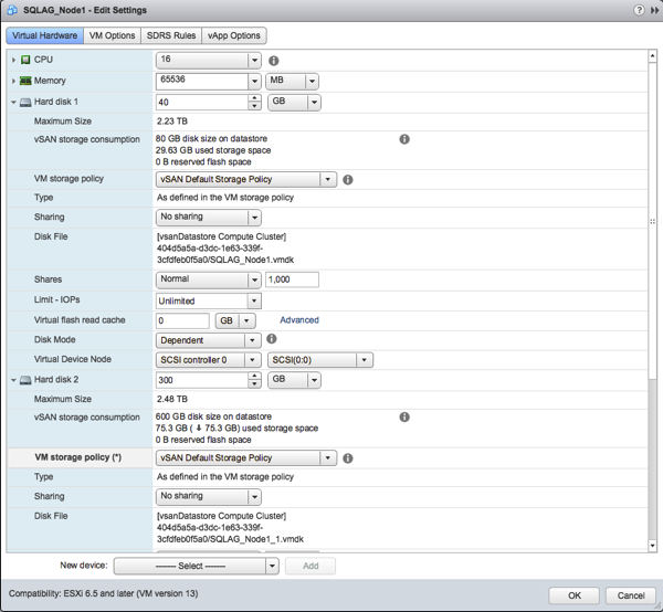 vSAN Policies are attached to vmdk Files