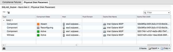 Reconfiguring vSAN Datastore Components