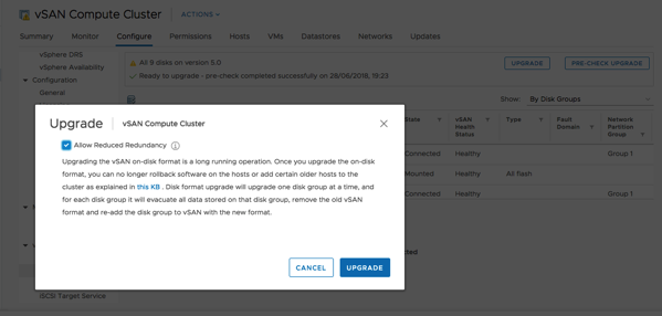 Migration of the vSAN Datastore