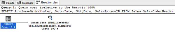 The Filtered Non-Clustered Index was chosen in the Execution Plan