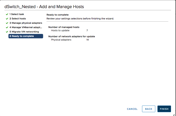 Assigning the Uplinks to the NICs of the ESXi Hosts