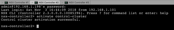 Activating the Controller Cluster