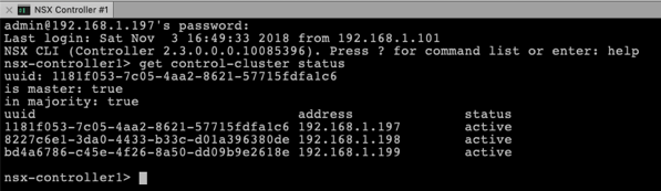 Getting the Controller Cluster Status