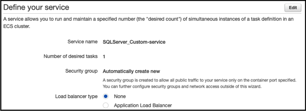 Editing the Service Definition