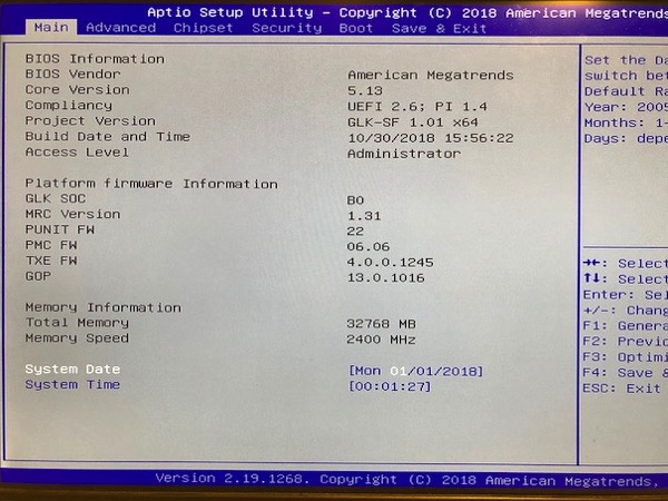 The Odroid-H2 BIOS