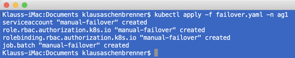 Performing the Availability Group Failover in Kubernetes