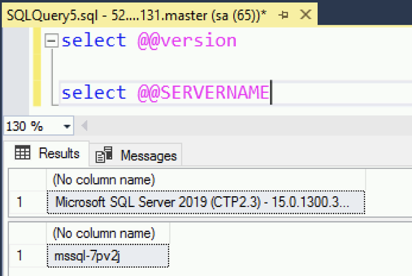 Accessing our single instance SQL Server