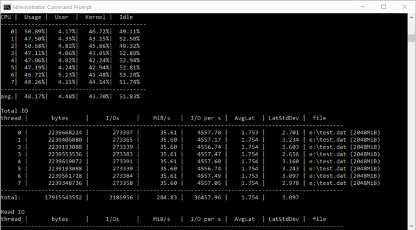 Running a benchmark against the PVSCSI Controller