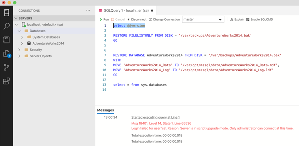 SQL Server is in Upgrade Mode