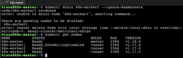 Draining the Worker Node