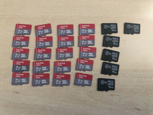 Flashing some SD cards...