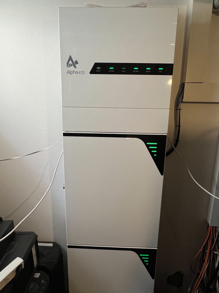 The inverter with two 8kWh batteries